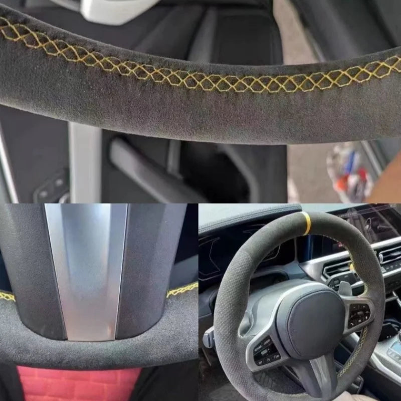 Premium Alcantara Steering Wheel Cover — Universal Fit