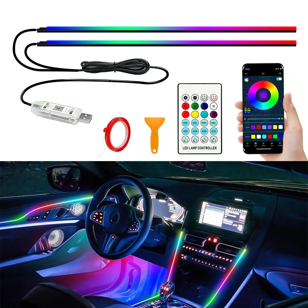 RGB Ambient LED Kit — Interior Car Lighting with Remote