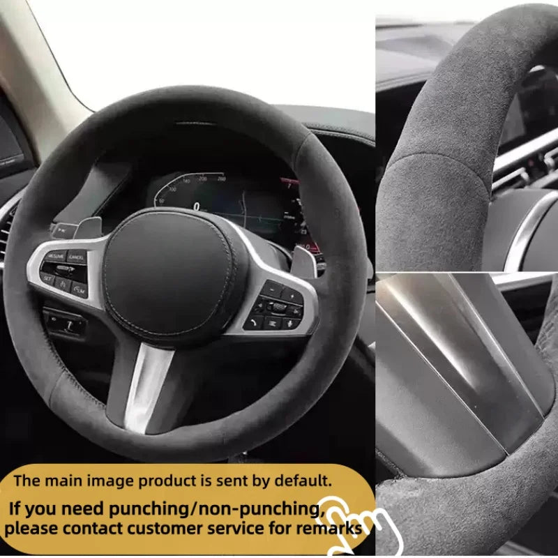 Premium Alcantara Steering Wheel Cover — Universal Fit