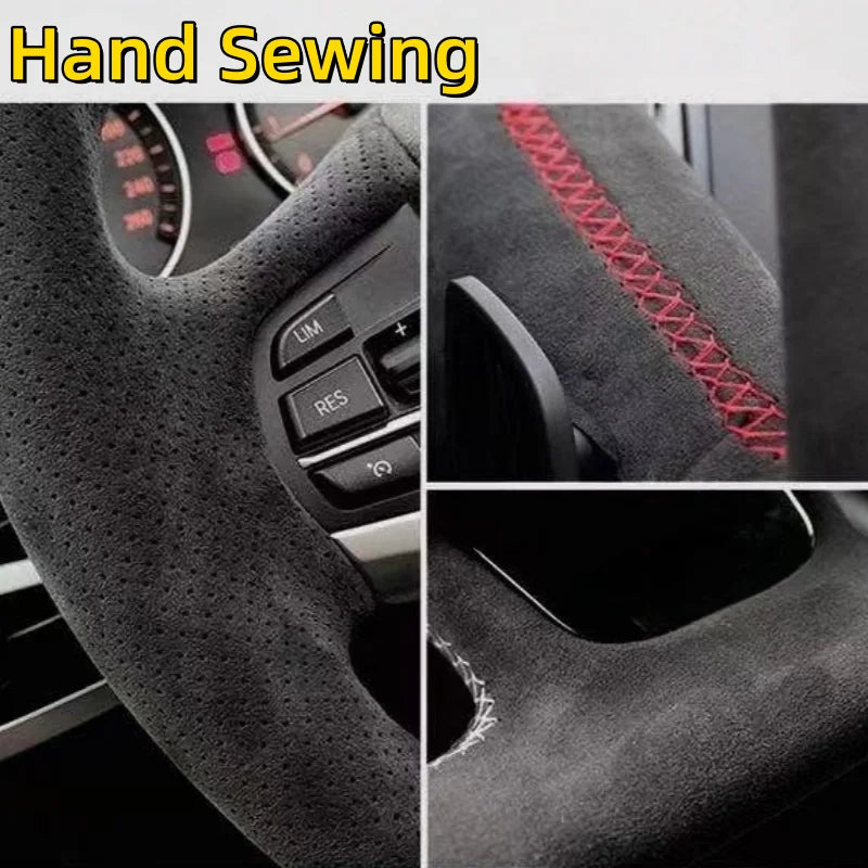Premium Alcantara Steering Wheel Cover — Universal Fit