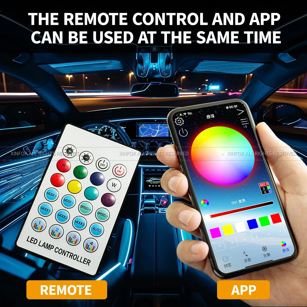 RGB Ambient LED Kit — Interior Car Lighting with Remote